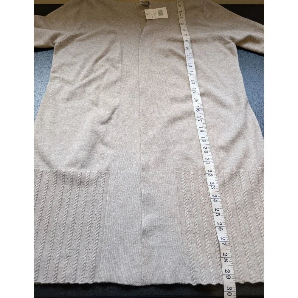 Vila Milano Womens Cardigan Sweater Open Front Knit Heather Mocha Medium